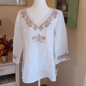 NWT Richard Malcolm  Linen Blouse